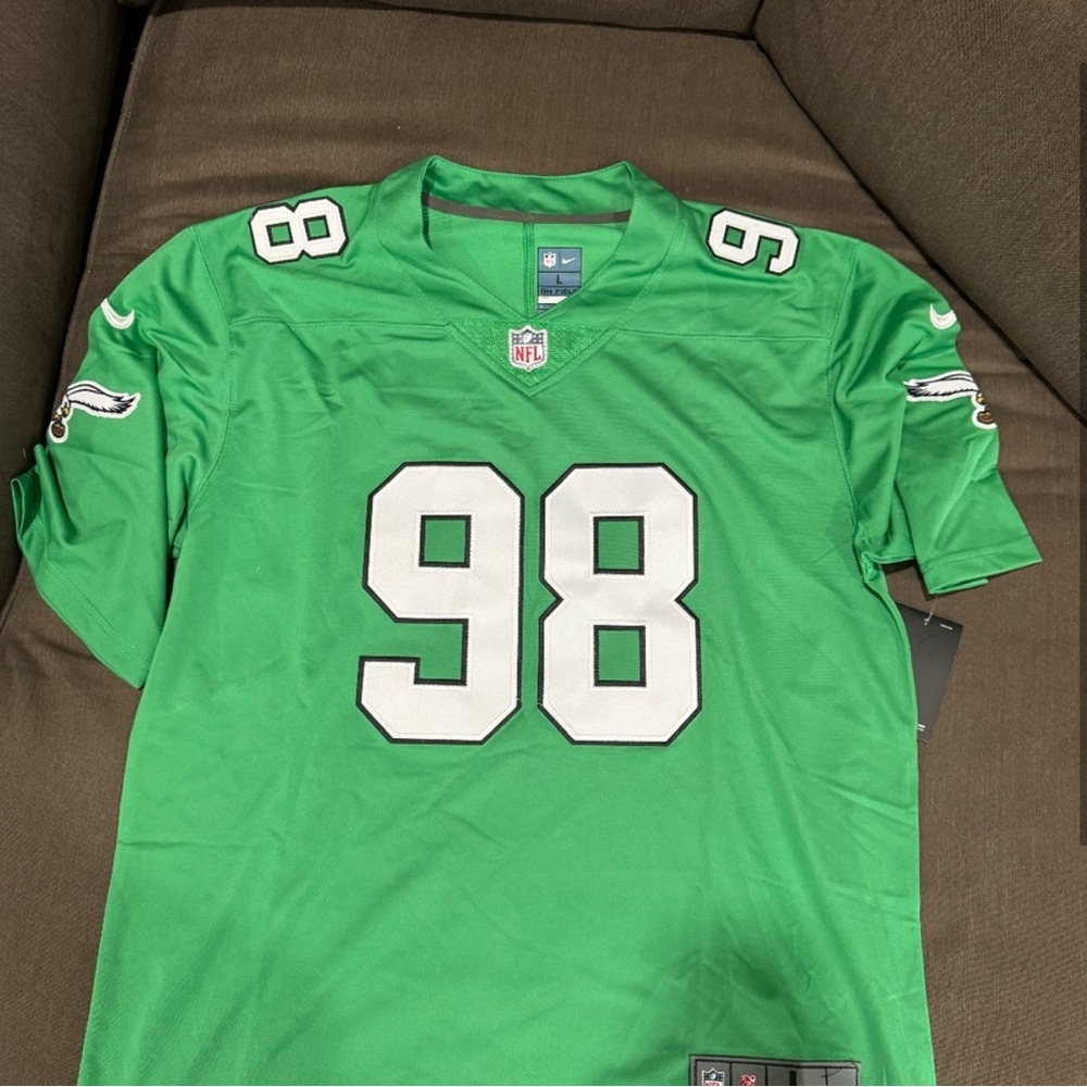 New Philadelphia Eagles Kelly Green Jalen Carter Jersey (large) (new with tags) - Picture 2 of 2